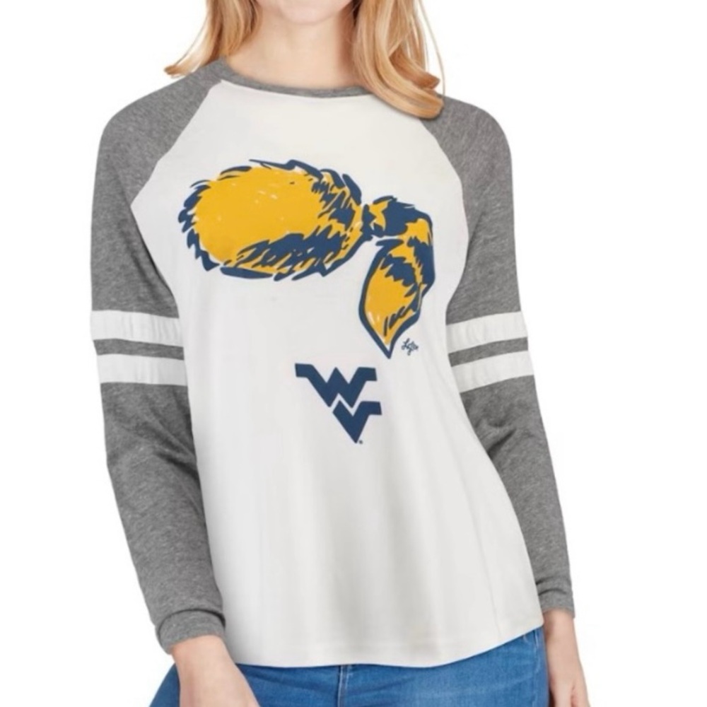 Lauren James West Virginia Mountaineers Jennie Raglan Long Sleeve Women‘s Small